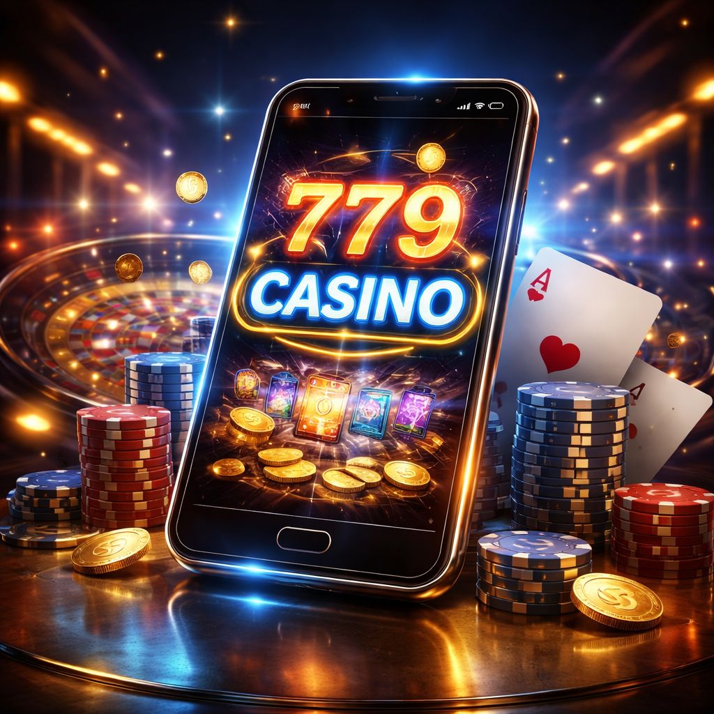 Aplicación móvil 779 Casino en pantalla de Android y iPhone